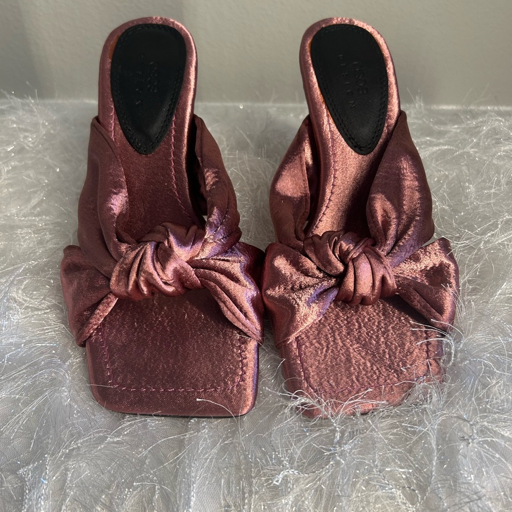 ASOS Design mauve satin mules
